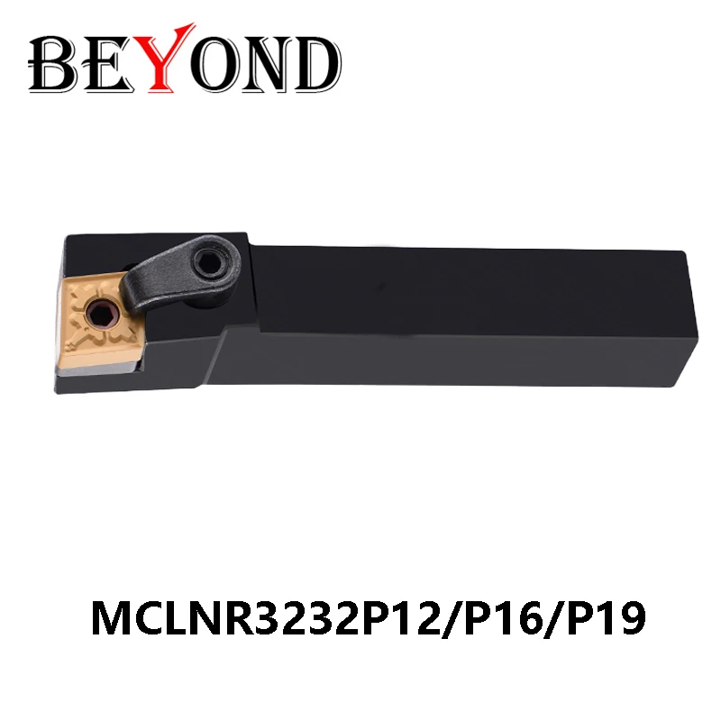 BEYOND 32mm MCLNR Carbide Inserts Bar MCLNR3232P12 MCLNR3232P16 MCLNR3232P19 External Lathe Cutter Turning Tool Holder use CNMG