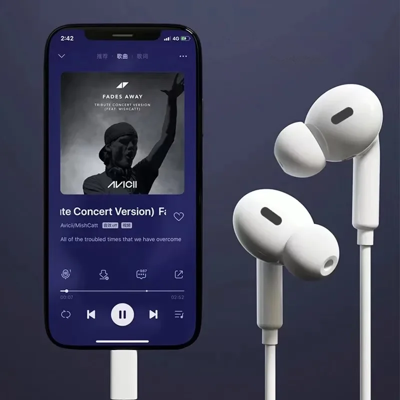 Original Kopfhörer für Apple iPhone 16 15 Pro Max 14 13 12 11 USB-C Lightning 3,5 mm kabelgebundene Kopfhörer X XR 7 8 Telefonzubehör