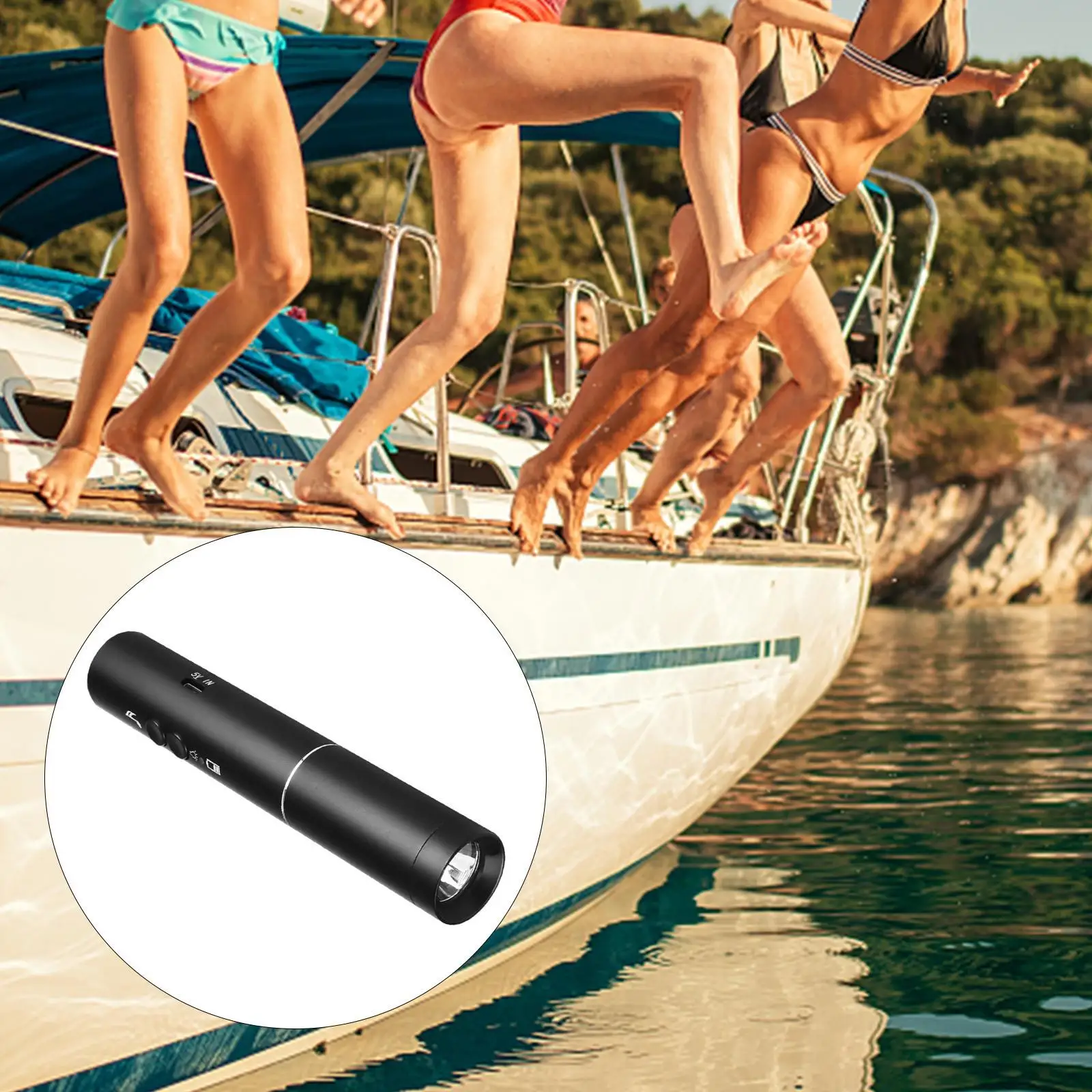 Electronic Whistle Sports Electric Whistle w/ LED Flashlight Hiking Boating