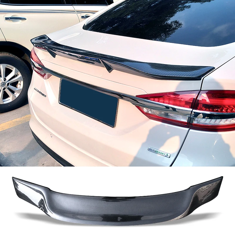 Spoiler Carbon Fiber Rear Trunk Wing R Style Refit Accessories Spoiler For Ford Mondeo Fusion 2013 - 2018