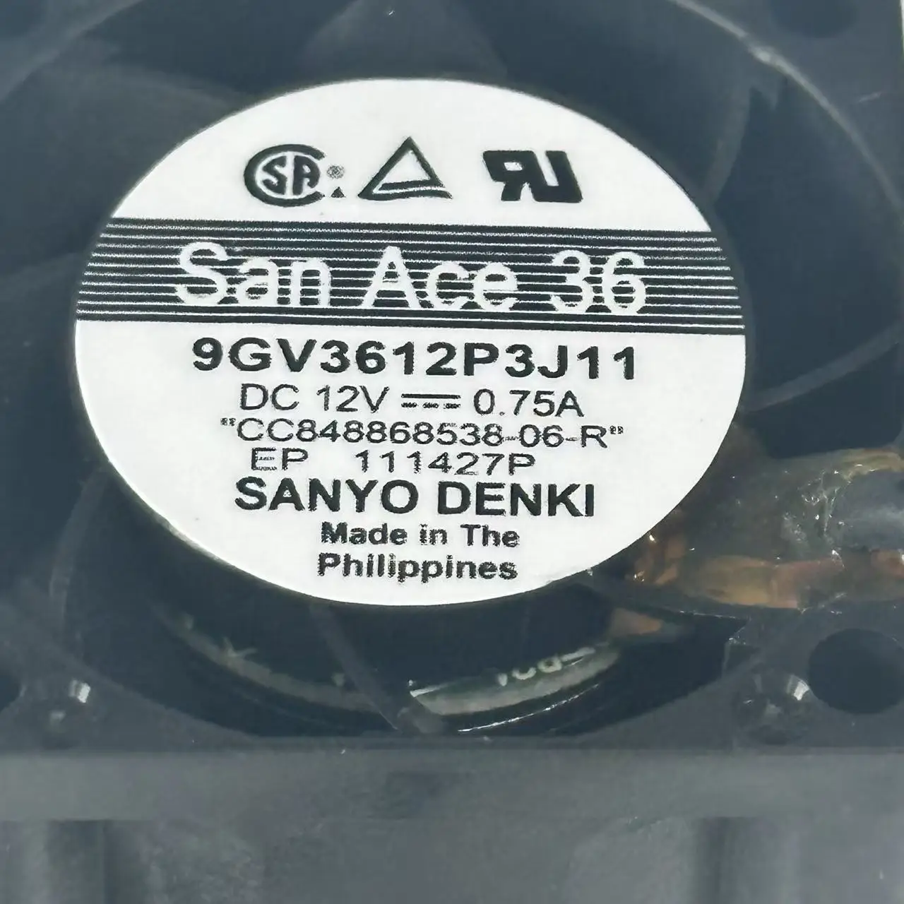 Obrázek 3: Sanyo denki 9GV3612P3J11 stejnosměrný 12V 0.75A 36x36x28mm 4-wire serveru chladící fanoušek