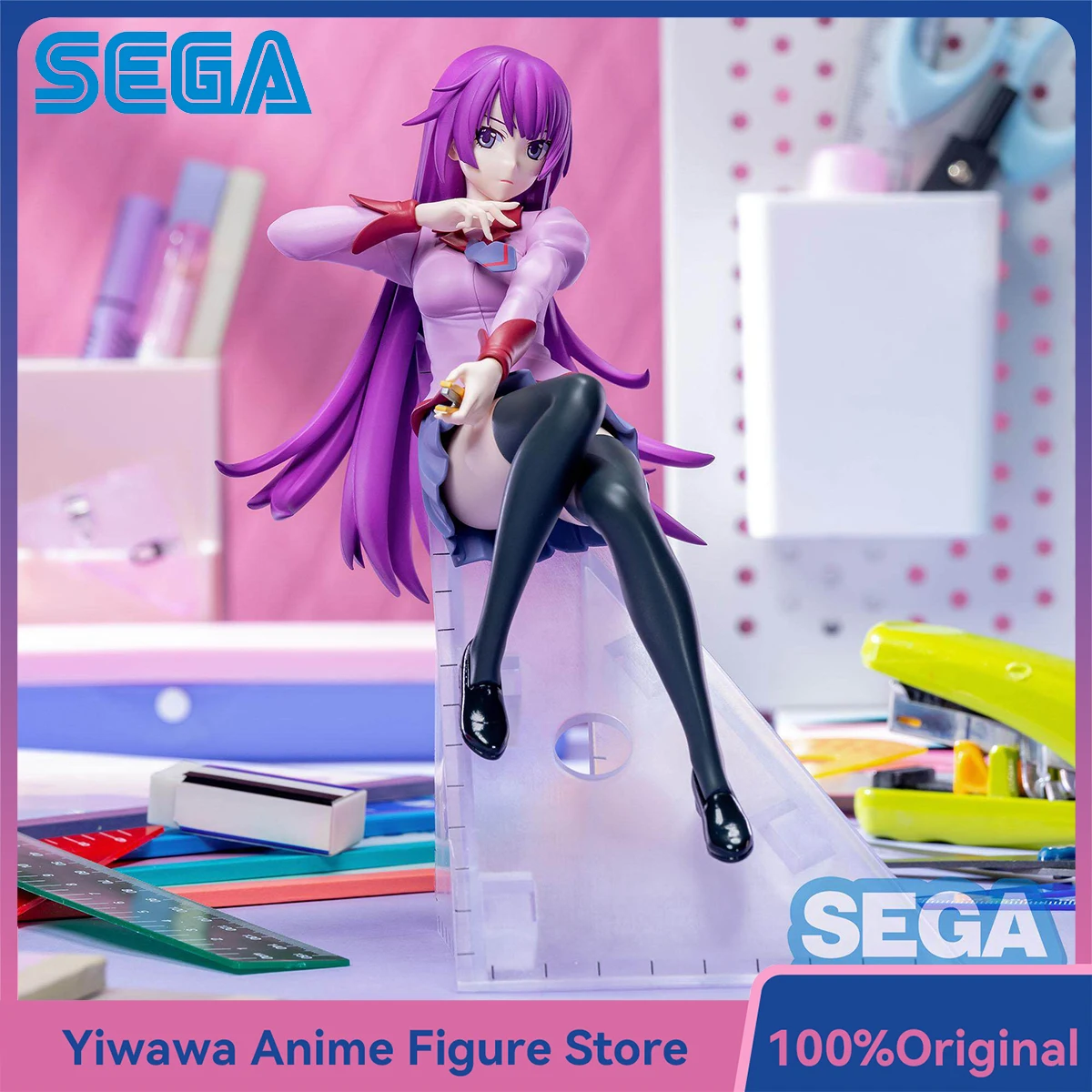 

SEGA Luminasta Monogatari Series Senjougahara Hitagi Original Anime Figure Collectible Model Toy Ornament Bishoujo Doll