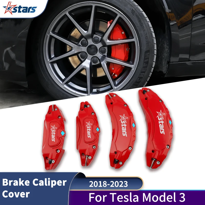 Fit For Tesla model 3 2018-2023 18 19 Inch Wheel Hub Brake Caliper Cover Car Modification Decoration Accessories,12 Colors