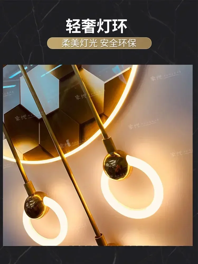 Y Nordic 3D Luminous Wall Decoration – Light Luxury Wrought Iron Mural Art, Creative Crafts for Living Room Sofa Background Wall