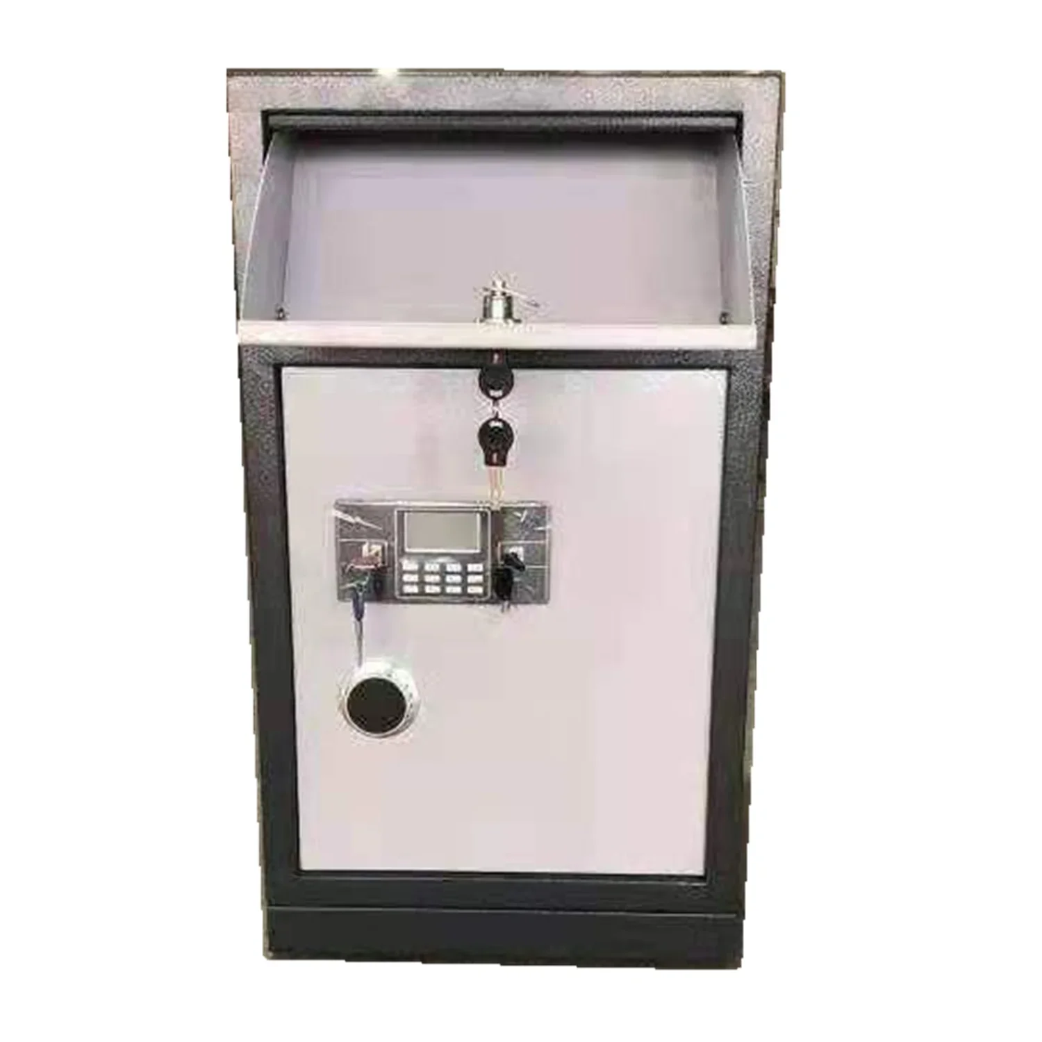 Black Outdoor Stainless Steel Mail Electronic Lock Large Parcel Box For Posting