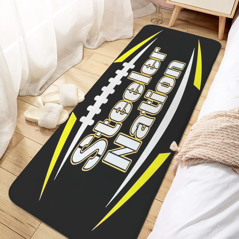 

Bedroom Rug Non-slip S-Steelers Carpet Entrance of House Slip-resistant Balcony Kitchen Hallway Living Room Floor Mat Home