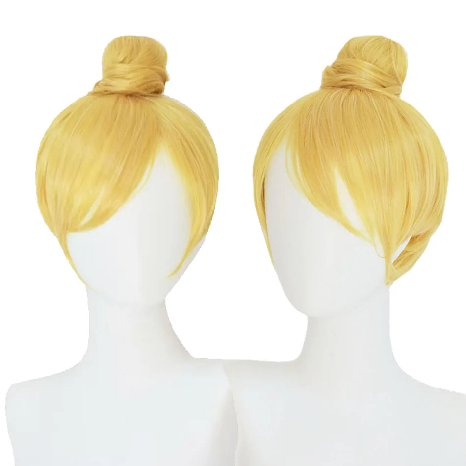 

Girls Fairy Tinker Bell Princess Dress up Cosplay Accessories Synthetic Wig Headband Wings Costume Play Birthday Party Headwear