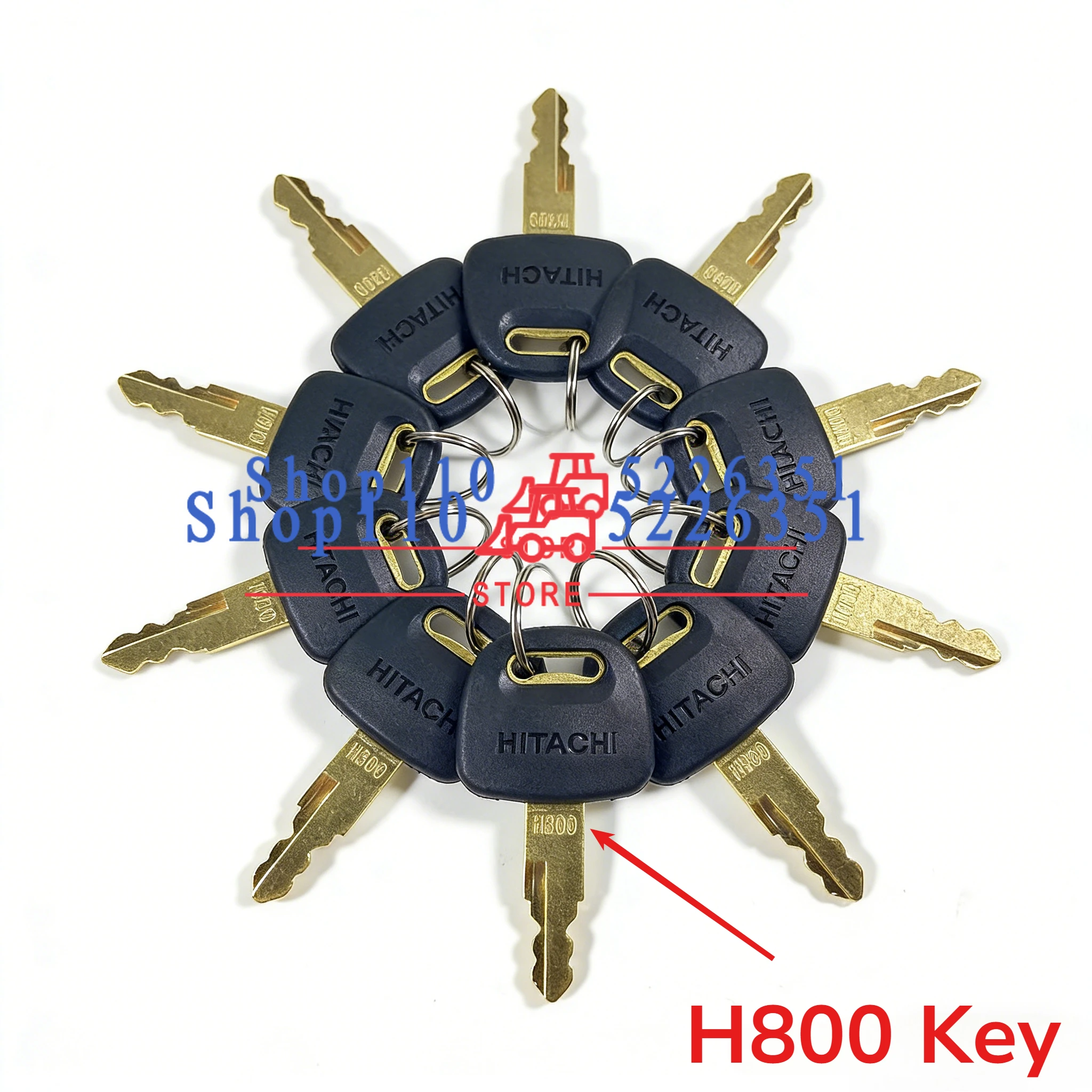 

10/5 шт. новые ключи типа H800 для экскаватора Hitachi EX60 EX120 EX200 ZAX200 ZAX220 тяжелое оборудование