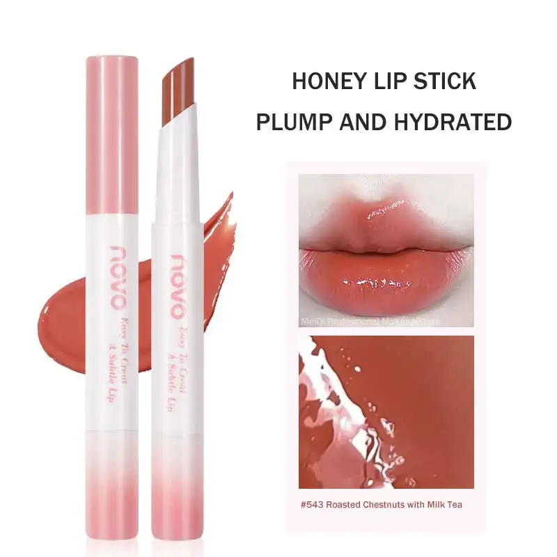 Nourishing Lipstick Jelly Solid Lipgloss Non-stick Cup Mirror Lip Tint Clear Makeup Long Lasting Moisturizing Plump Lipstick Pen