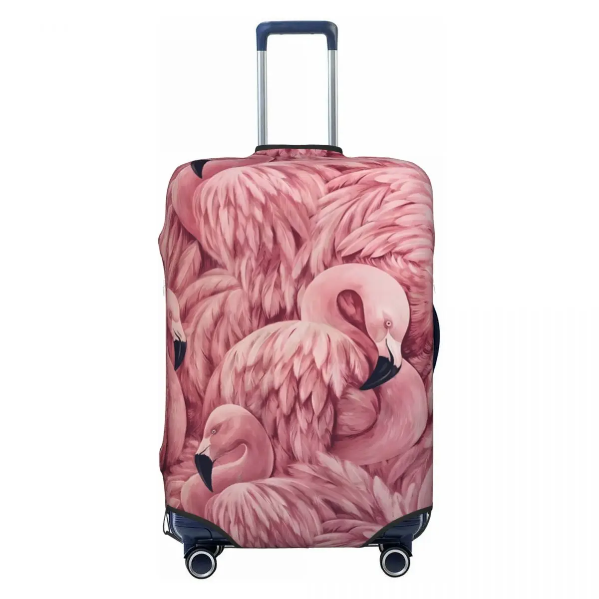 Pink Flamingo Suitcase Cover Vacation Cute Animals Useful Luggage Accesories Travel Protector