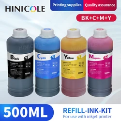 HINICOLE Universal Refill Dye Based Ink 500ML For Epson Canon For HP Brother Lexmark Samsung Dell Inkjet Printer Continuous Ink