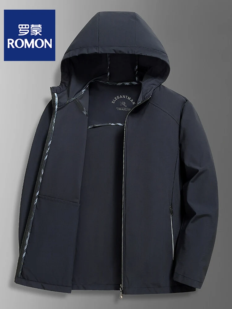 

Lormen Men's Summer Breathable Ice Silk Sun Protection Jaet Lightweight Casual Busin Sle Zipper Decorated Loose Fit Coat