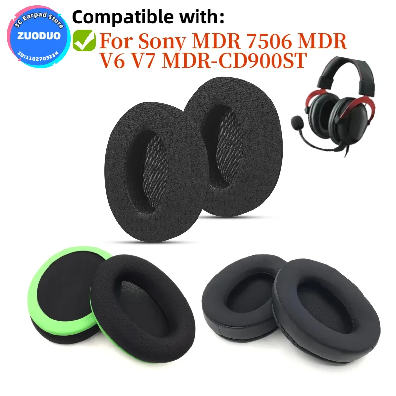 

Replacement Earpads for Sony MDR 7506 MDR V6 V7 MDR-CD900ST Headphones Ear Cushion Cover Sleeve Earmuffs Headset Headband