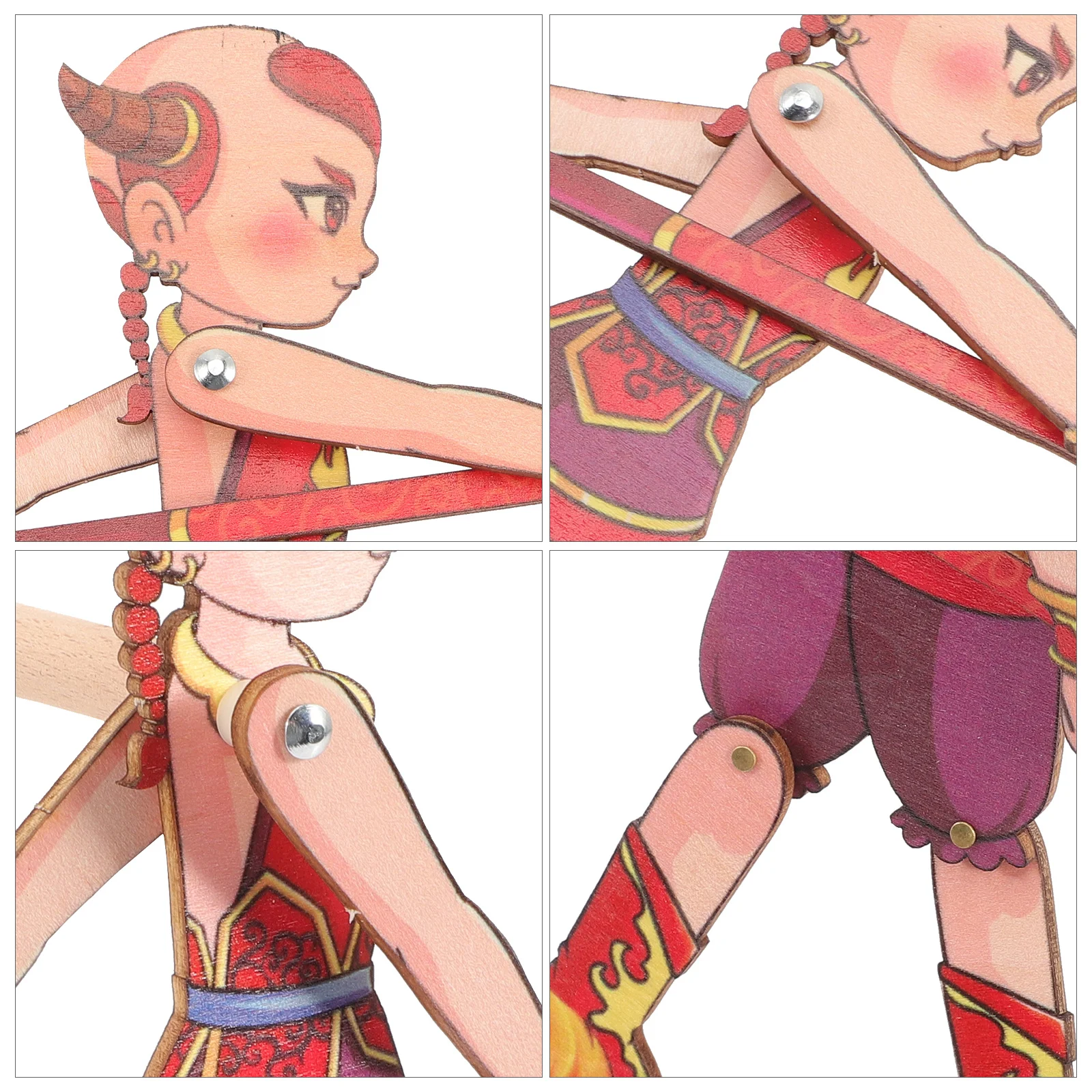 หุ่นเชิดเงาไม้แบบดั้งเดิมของจีน ของเล่นเสริมพัฒนาการ งานฝีมือสำหรับการแสดงบนเวที เหมาะสำหรับเด็กและผู้ใหญ่