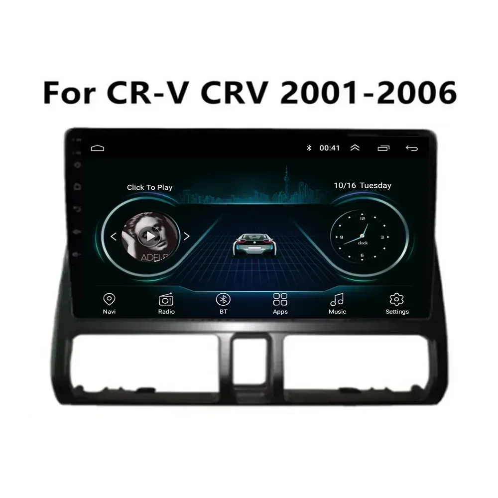 Android 13 Car Stereo Radio For Honda CR-V CRV 2 2001-2006 Multimedia Video Player Navigation GPS 2 Din 5G WiFi Audio DVD Camera