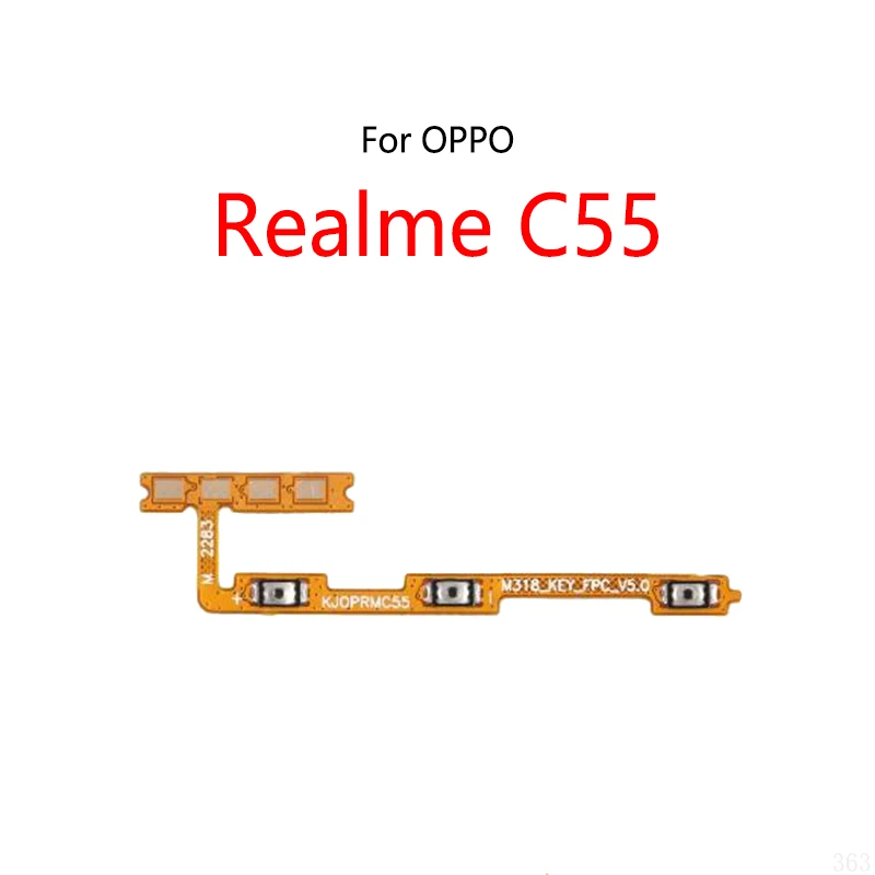 

Power Button Switch Volume Mute Button On / Off Flex Cable For OPPO Realme C55