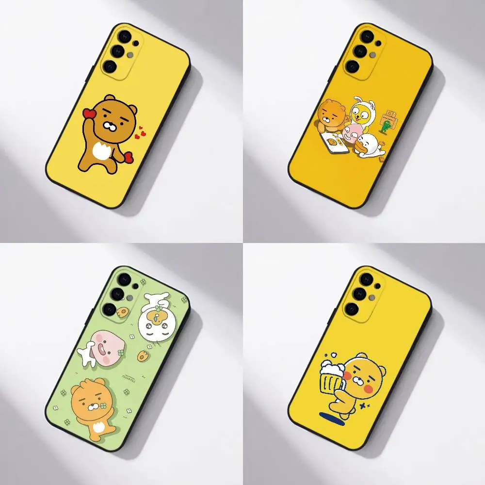 Top Selling Kakao F-Friends Phone Case Black Silicone Soft For Samsung S25,S24,S21,S22,S23,S30,Ultra,S20,Plus,Fe,Lite