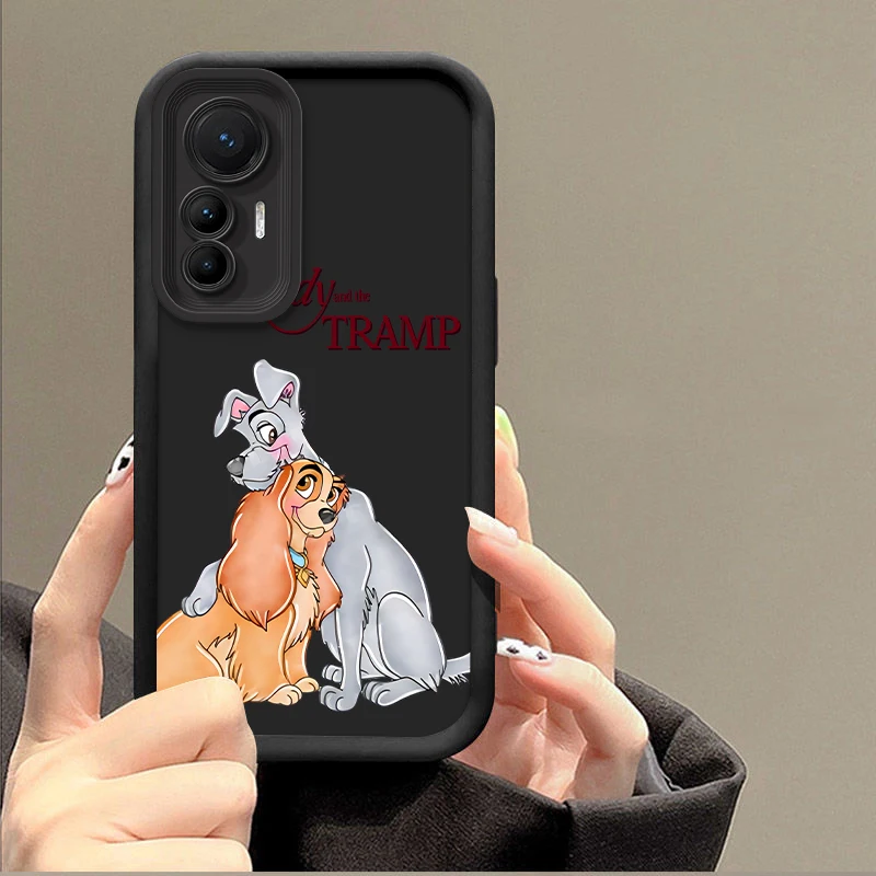 Disney Dog Lady And Tramp For Xiao POCO 12T 11 F2 F3GT F4 F5 X X4 X5 M3 14 Pro GT 4G 5G  Eye Ladder Phone Case