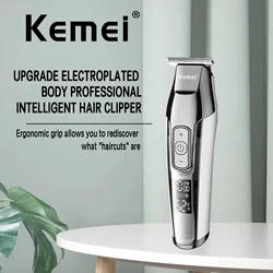 Hairdressing Trimmer Electric Clipper Hair Trimmer with LCD Power Display for Haircut Beard Shaver Barbershop