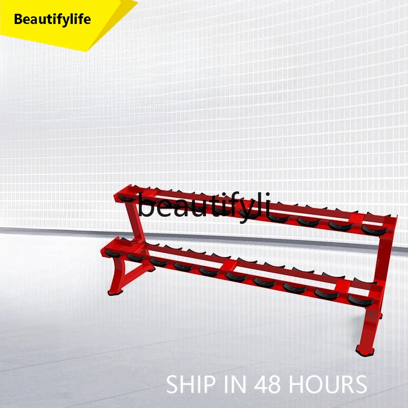 

J3215 Dumbbell rack second floor ten pairs of commercial gym load-bearing dumbbell rack crescent pad dumbbell rack