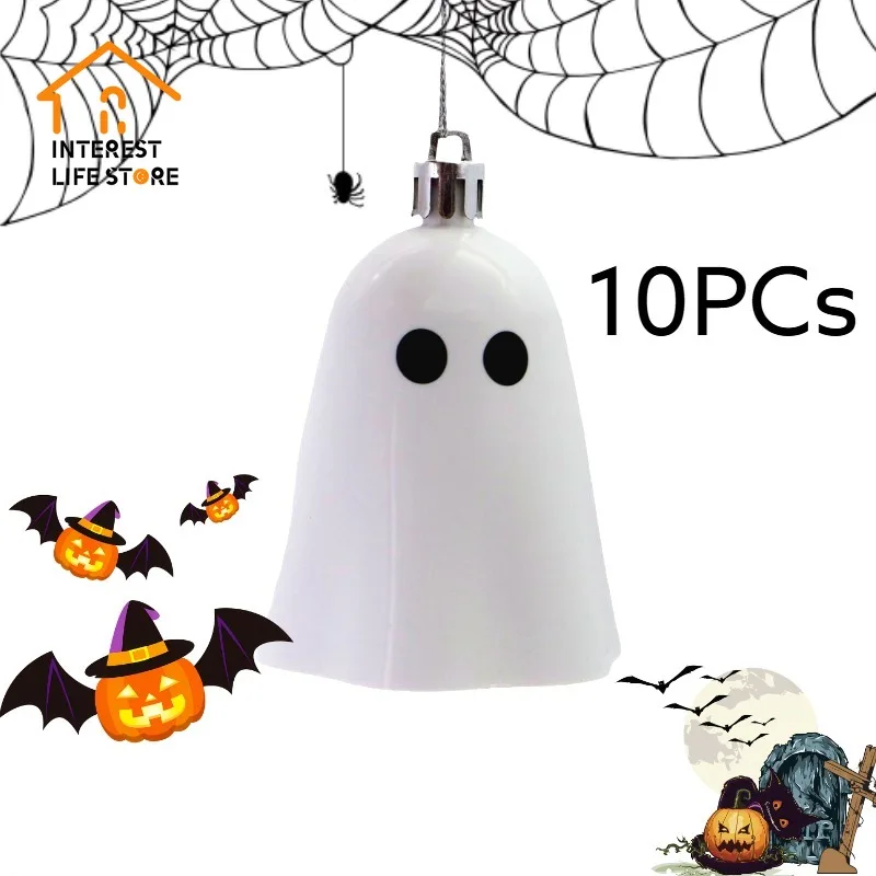 

Hot 10Pcs Multifunctional Halloween-Themed White Ghost-Shaped Figurine Festive Scented Atmosphere Halloween Decoration for Tree