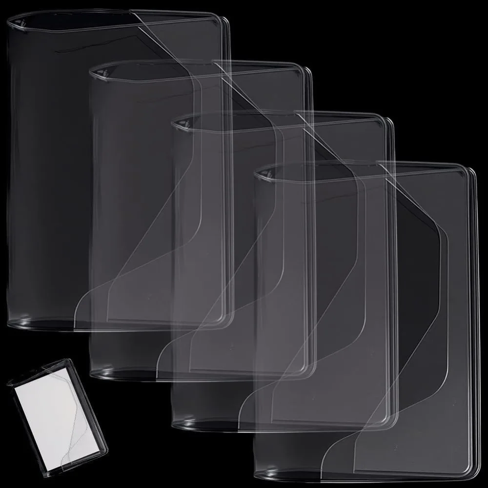 Clear Notebook Sleeve Transparent Book Cover 10 x 7 Inch PVC Waterproof Dustproof Rectangle Textbook Planner Protector Covers