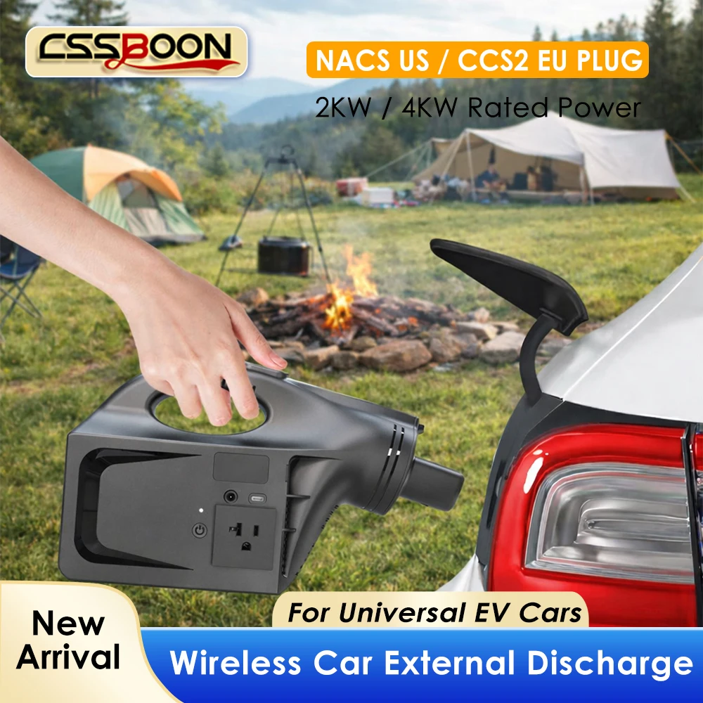 

Портативное внешнее зарядное устройство для Tesla Model 3 Y X S, адаптер питания CCS2 NACS, зарядная станция для путешествий и кемпинга