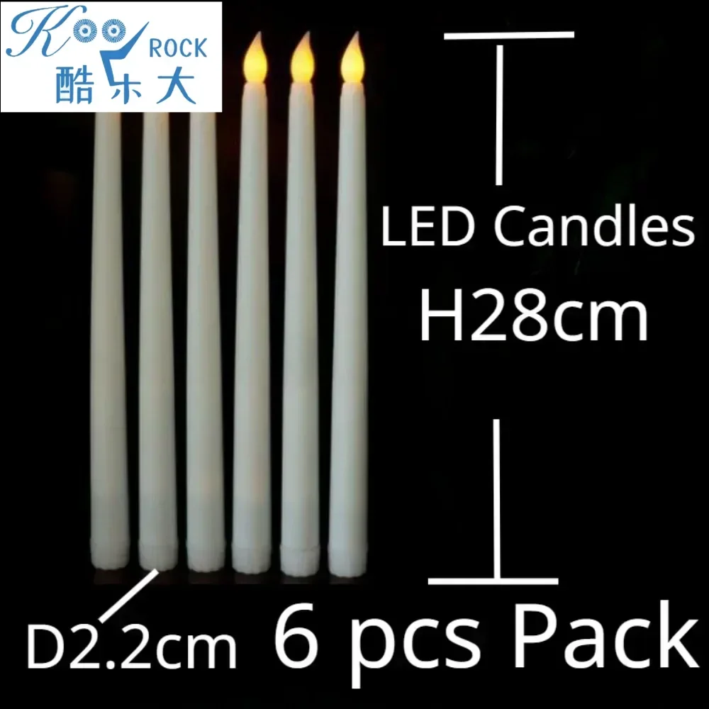 28cm Long Rod Electronic Candle Lamp by dry cellLED Rod Menorah Wax Candle,, Shabbat Hanukkah Passover