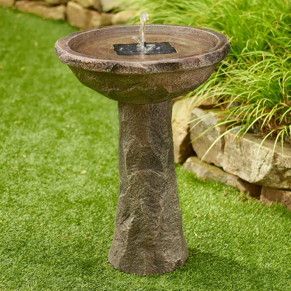 

Fountain, Bedrock Birdbath, Brown, Fountain