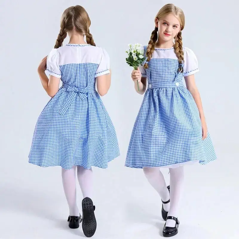 Halloween Party Dress Wizard of Oz Dorothy Alice Princess Dress Maid Dress Party Stage Performance Dress Cosplay Costume Dresses