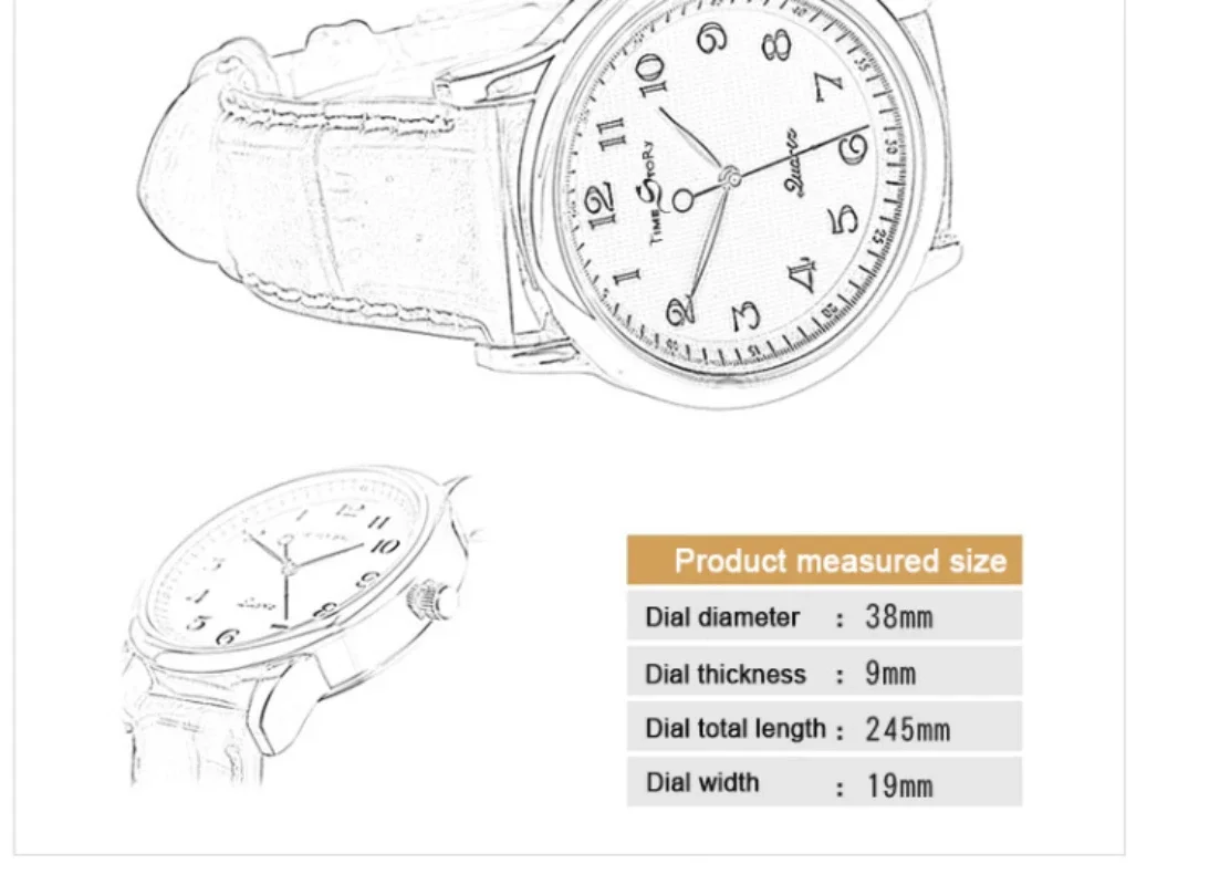 Lovers’ Quartz Watch Reverse Anticlockwise Direction Oil Pressure Dial Waterproof Reverse Leather Lovers’ Watches