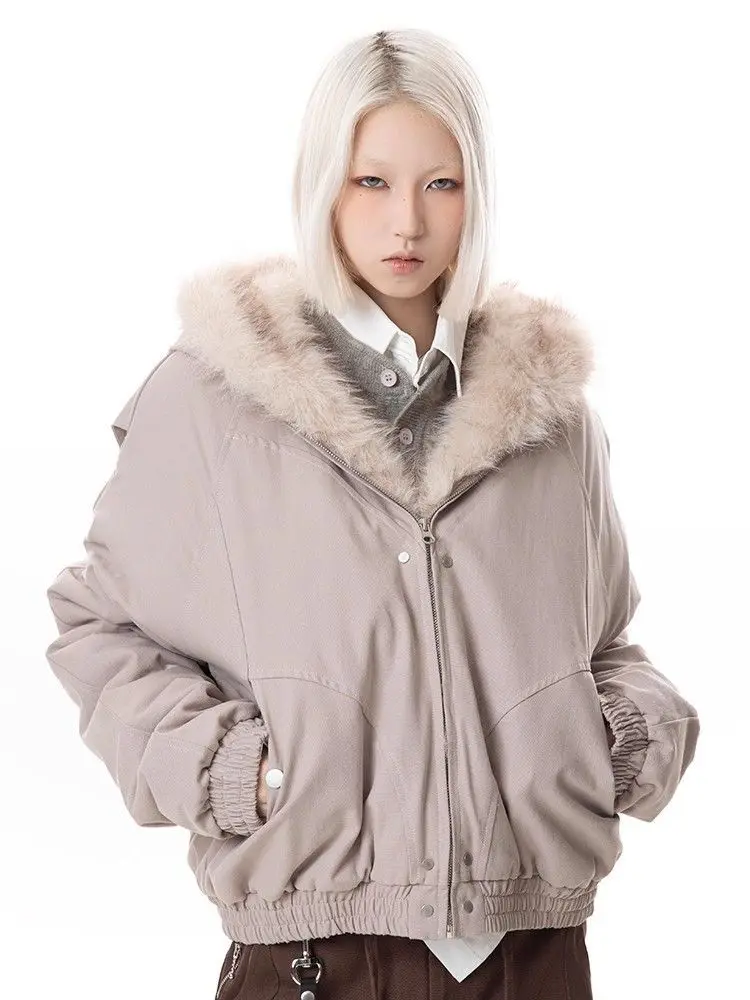 

Мужские зимние куртки с меховым воротником для косплея, вечеринок, праздников и торжеств, в особом стиле, модные, крутые, в стиле карго