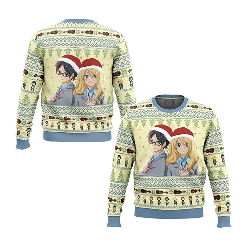 عيد الميلاد كذبتك في أبريل سترة عيد الميلاد القبيحة بسيطة وأنيقة مع أنماط مختلفة مناسبة لحفلات عيد الميلاد