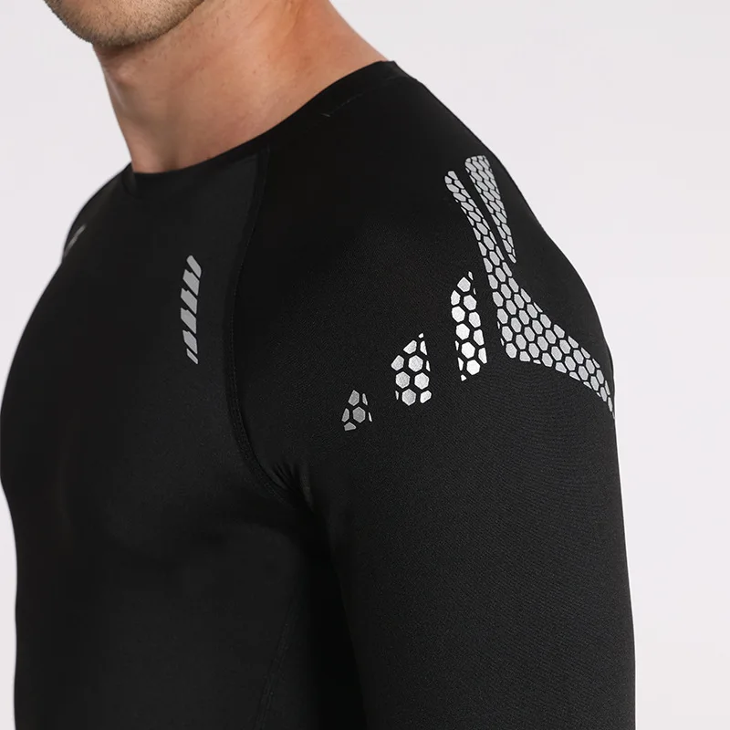 Men's T-shirt Men's Running Sports T-shirt Men's Fitness Top T-shirt Quick drying Tight Training Gym Sports Running Shirt Jersey image 5