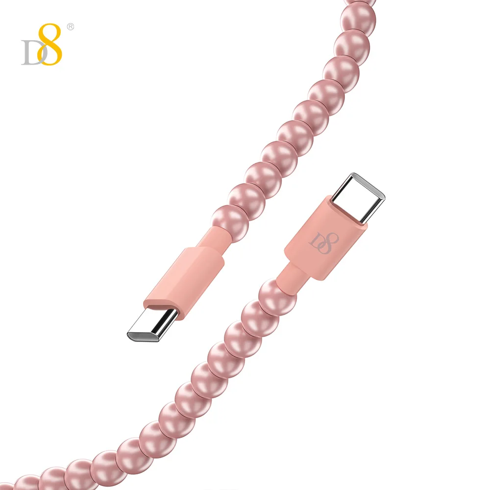 D8  60W USB C to USB C Charger Cable   USB 2.0 Type C Fast Charging Cable compatible with for iPhone 15 / 15Pro / 15Plus / 15Pro