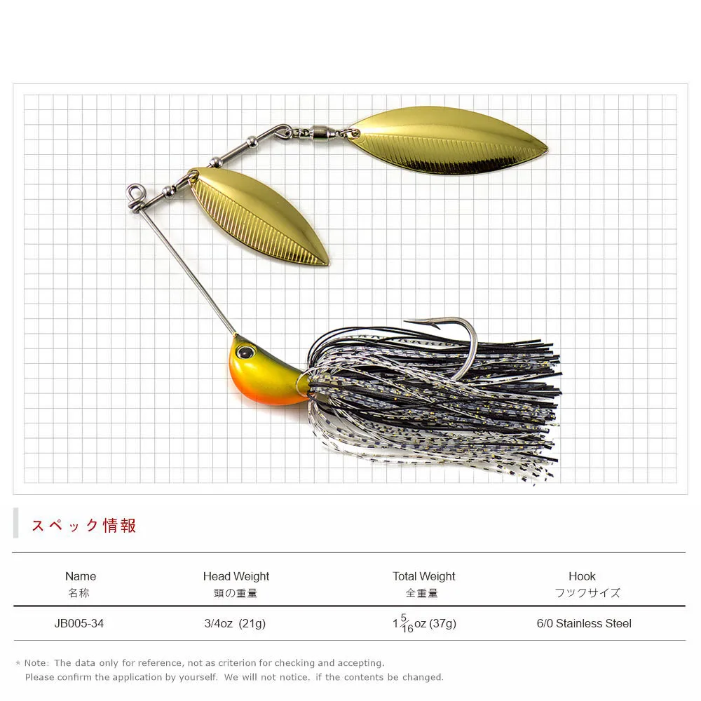 COUNTBASS 3/4oz Heavy Duty Spinnerbaits mit 6/0 Haken, Drahtköder mit Silikonröcken, Barsch-Angelköder – Detail 7