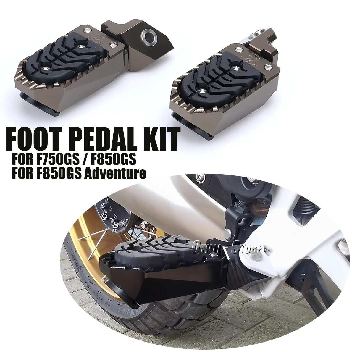 

Front Footrest Foot Peg Motorcycle Rider Foot Rests Pedal Modification For F 750 GS F750GS F 850 GS ADVENTURE F850GS ADV