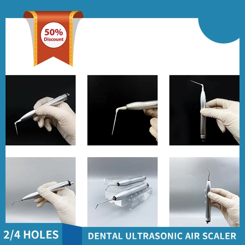 Dental Ultrasonic Air Scaler Teeth Cleaning 2/4 Holes 3Tips air Scaler Handpiece with G1/ G2 / G3 scaling whitening pen