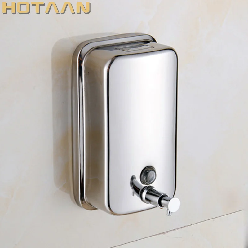 . 500ml Chrome Stainless Steel Wall Mounted Liquid Shower Soap Dispenser Bathroom Shampoo Soap Box YT-2013