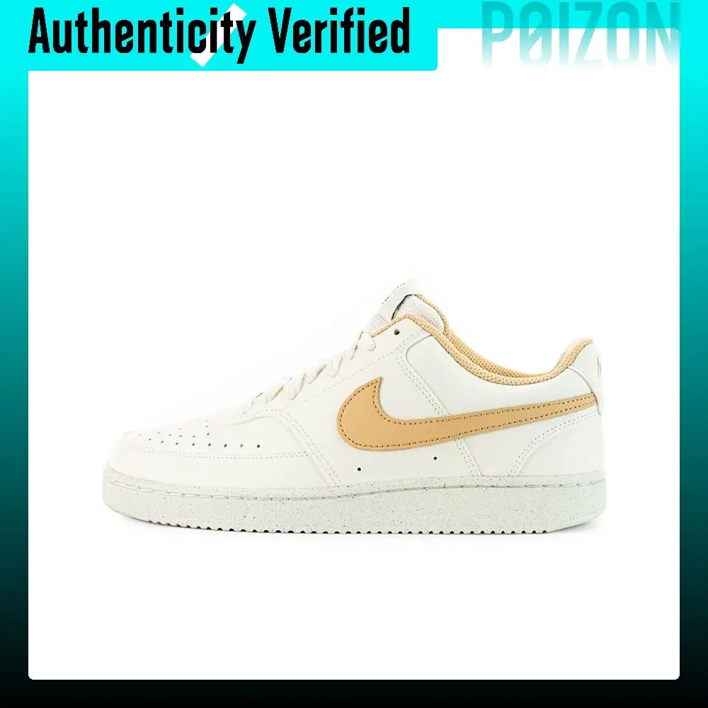 Nike Court Vision 1 Skate Shoes Women's Low-top White/Yellow DH3158-103