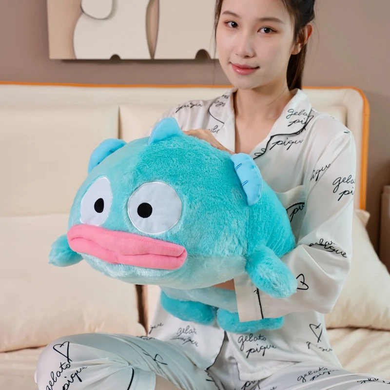 

40/55 см уродливая рыба-монстр Ханйдон плюшевая игрушка Sanrio Ханйдон мягкие аниме плюшевые рыбы пледы подушка подарки на день рождения