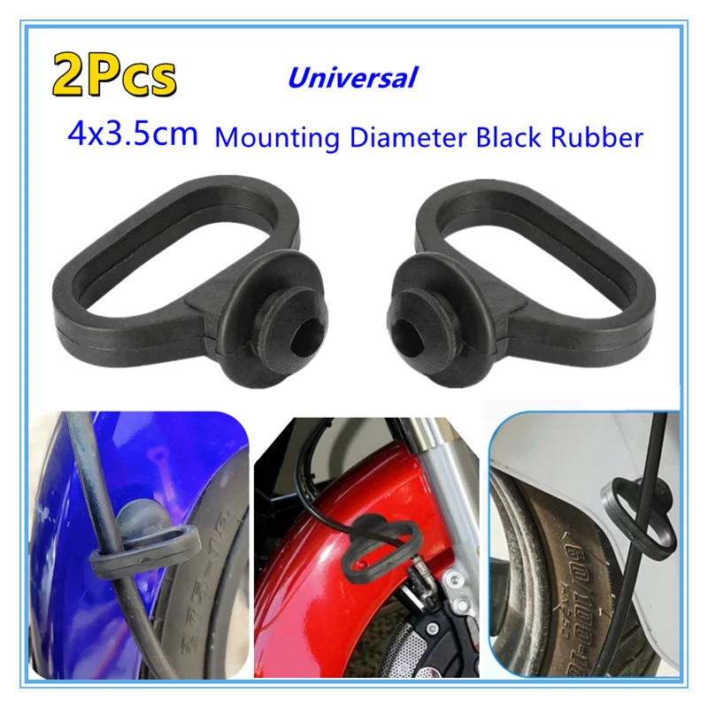

2pcs 5Pcs Universal 16mm/4x3.5cm Black Rubber Front Mudguard Speedometer Cable Anti-Vibration Kit for Motorcycle ATV Dirt Bike