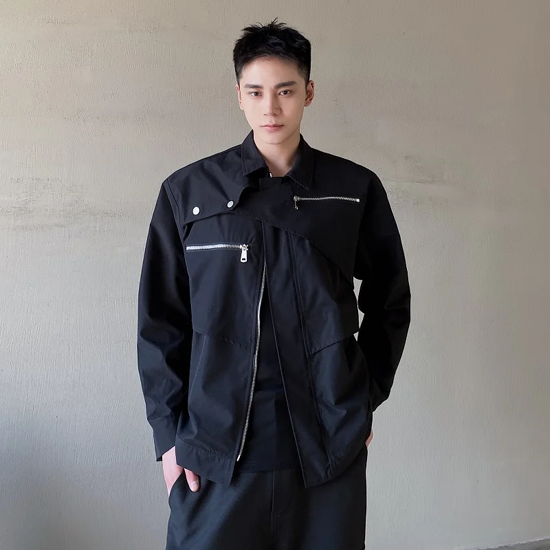 

Повседневная мужская куртка с воротником Bla, модная уличная одежда, американская функциональная одежда, весенне-осенний дизайн, крутая верхняя одежда