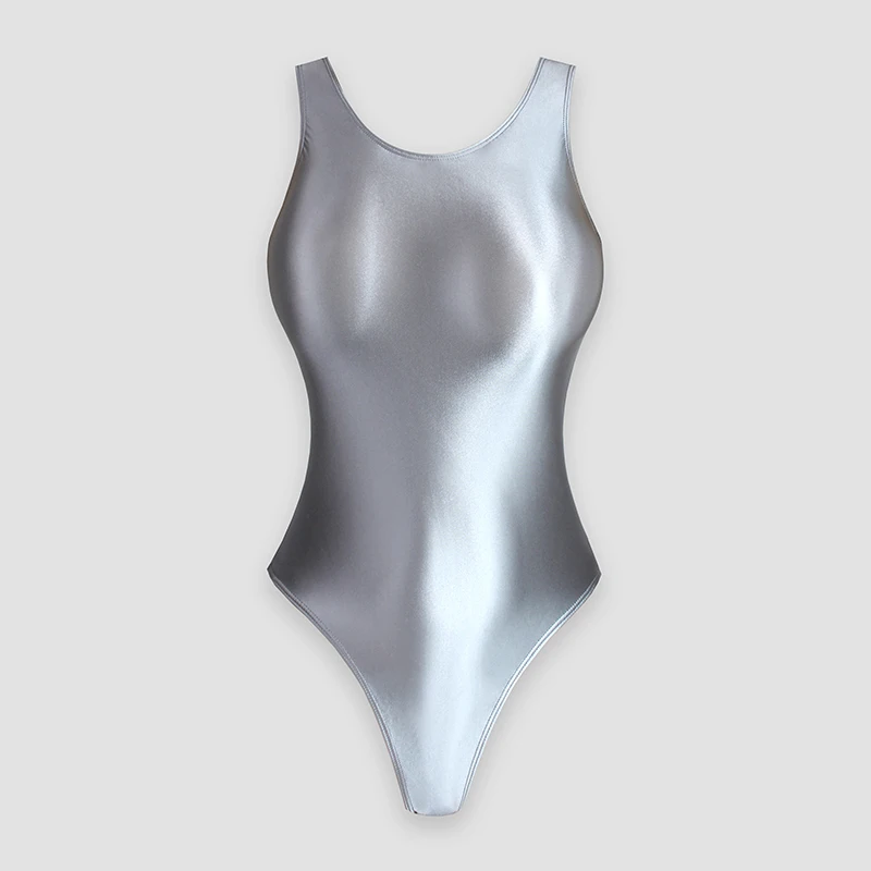 Summer Swimming Bath Women Sexy tight gloss gloss opaque swimsuit a tank top oil gloss dead tank Water Beach SPA swimsuit