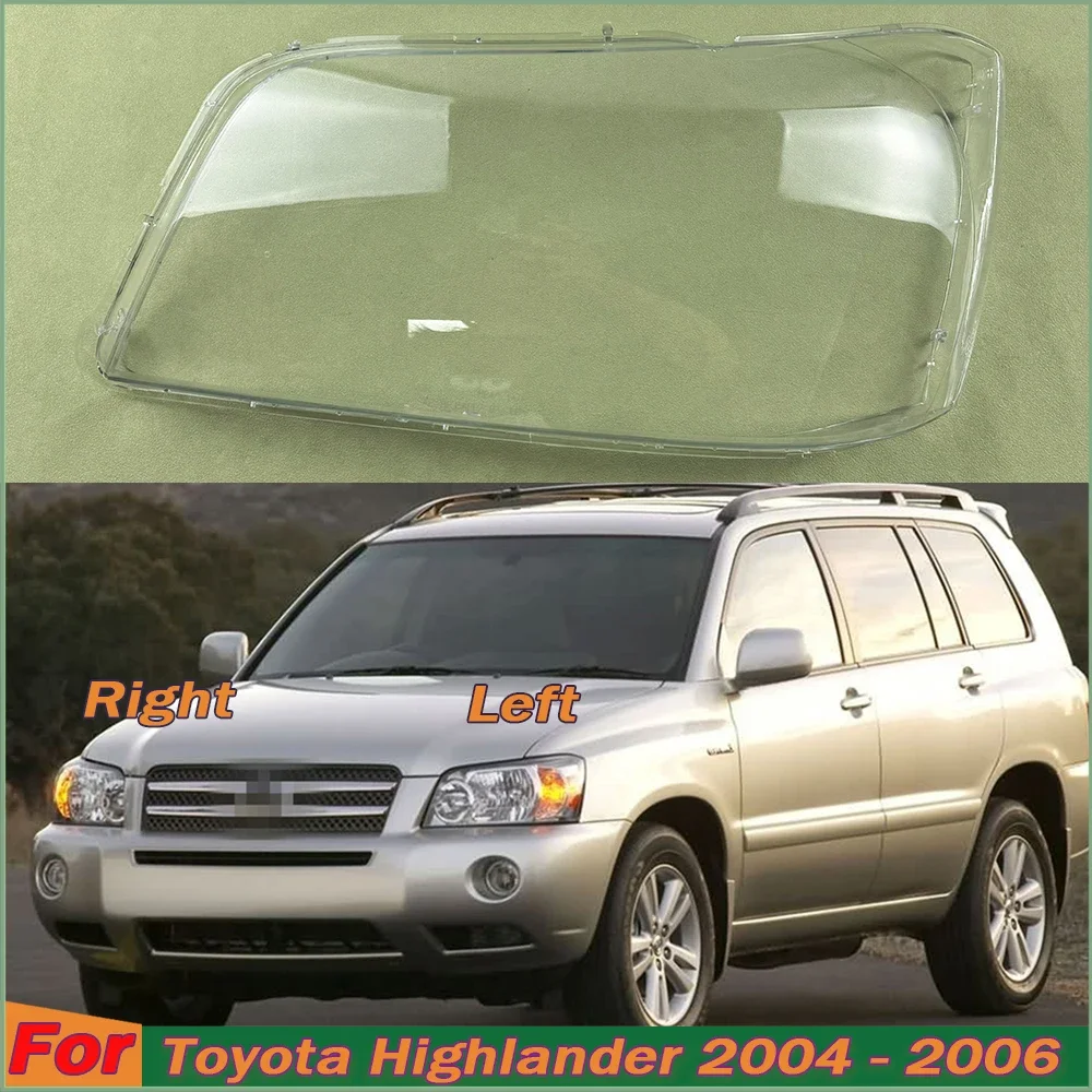 

For Toyota Highlander 2004 2005 2006 Headlamp Cover Shade Headlight Transparent Lens Shell Plexiglass Auto Replacement Parts