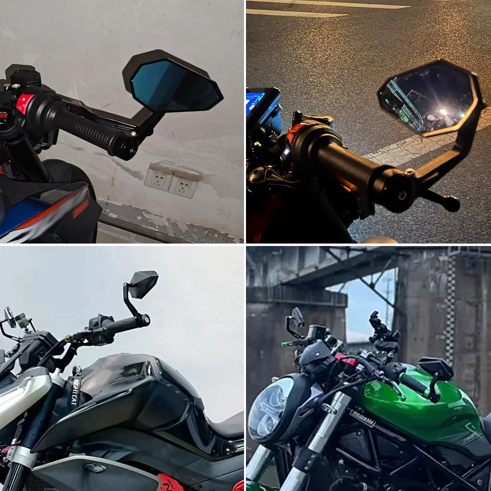 Diamond Shaped Handle Mirror Suitable For 22mm Handle Width Motorcycle Rearview Mirror Motorcycle Universal Accessories image 5