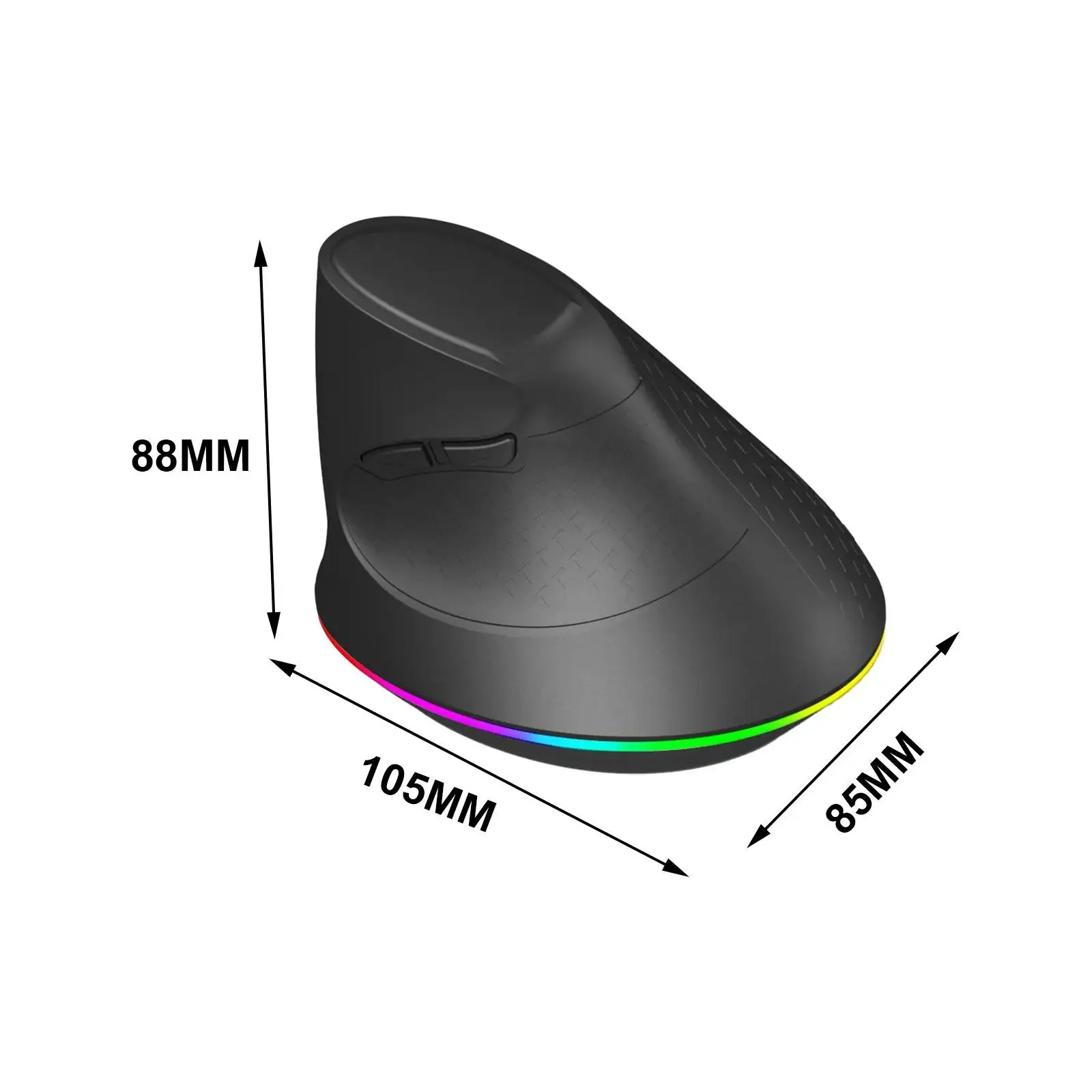 Ergonomic Mouse Multi Purpose Comfortable Portable Lightweight RGB Backlit Wireless Vertical Mouse Accessories for Laptop PC