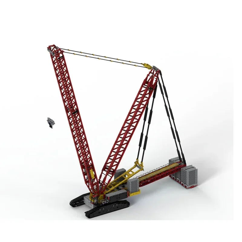 MOC-141617 シティカーゴヘビーデューティクレーンクローラークレーンビルディングブロックモデル 7385 PartsMOC クリエイティブボーイズキッズ誕生日おもちゃギフト