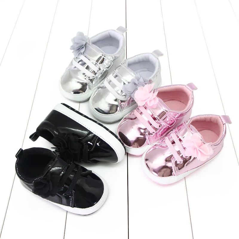 

0-1 Years Old Spring And Autumn Girl's Cute Little Flower Baby Shoes Anti-Slip Soft Sole Baby Walking Shoes Wholesale Of BH2317