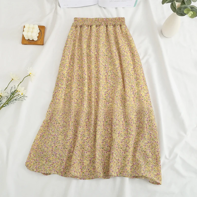 Vestido veraniego para mujer, versión coreana, colgante, estilo de moda, suave, Retro, fragmentado, ajustado, versátil, cintura alta